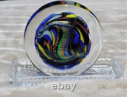 RARE-Very Colorful 6 X 6 Paperweight -ONE-OF-A-KIND-Flawless-LQQK