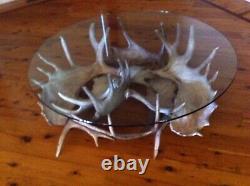 REDUCED$$ Collectible Authentic Moose Antler Table 50 Diameter, ONE OF A KIND