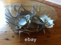 REDUCED$$ Collectible Authentic Moose Antler Table 50 Diameter, ONE OF A KIND