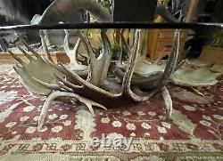 REDUCED$$ Collectible Authentic Moose Antler Table 50 Diameter, ONE OF A KIND