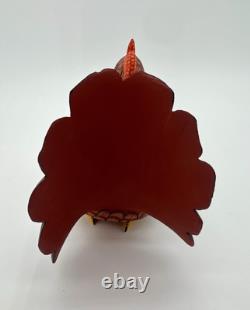 RED CHICKEN- One of a kind wood hand-carved ALEBRIJE from Oaxaca, México