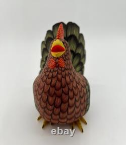 RED CHICKEN- One of a kind wood hand-carved ALEBRIJE from Oaxaca, México