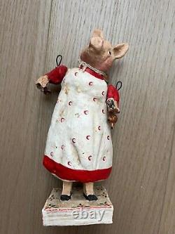 RETIRED One-of-a-Kind Debbee Thibault Collectibles Christmas Pig hard to find