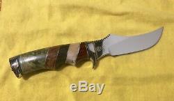 RUFFIN JOHNSON Custom Made Fixed Blade Knife ONE OF A KIND NEVER USED
