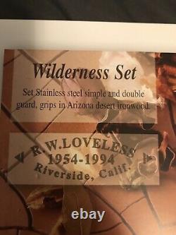 R. W. Loveless Custom Wilderness Fighter Knife 40 Th. Ann. Sheath-one-of-a-kind