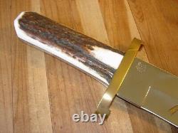 Rare Custom Buck 903 Bowie Knife One Of A Kind Nra Charlton Heston Gold Etch