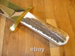 Rare Custom Buck 903 Bowie Knife One Of A Kind Nra Charlton Heston Gold Etch