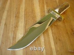 Rare Custom Buck 903 Bowie Knife One Of A Kind Nra Charlton Heston Gold Etch