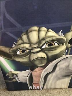 Rare Disney Star Wars Weekend Prop One Of A Kind Canvas Art Yoda 36 X 36