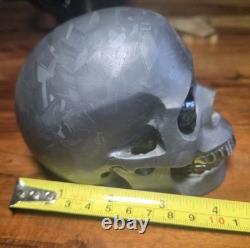 Rare! Genuine Tera Hertz Crystal Hand Carved Skull! One-of-a-kind Statue Carving