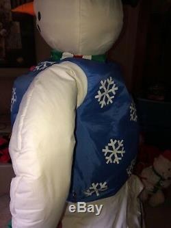 Rare Htf Lifesize Gemmy Snowman 6 Ft Tall Sold Out One Of A Kind Christmas