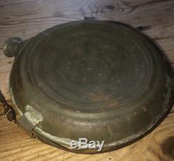 Rare One Of A Kind Civil War Bullseye Canteen With One Side Made Into Bowl