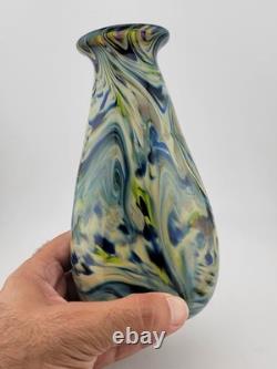 Rare One Of A Kind Collectible Scott Meyer 2009 Signed Fused Glass Vase