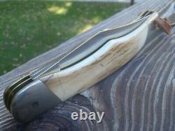 Rare One Of A Kind Custom Serrated Mastodon Buck 317 Trailblazer Knife USA