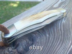Rare One Of A Kind Custom Serrated Mastodon Buck 317 Trailblazer Knife USA