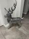 Rare One Of A Kind Vintage Mcm Deer (stag) Metal Planter 33inh X 22inch