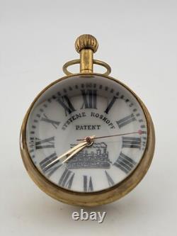 Rare One Of Kind Vintage 1960's Roskopf Swiss Made Ball 17 Jewel Clock. Working