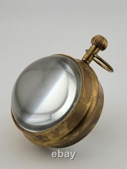 Rare One Of Kind Vintage 1960's Roskopf Swiss Made Ball 17 Jewel Clock. Working