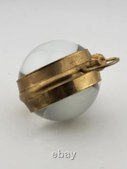 Rare One Of Kind Vintage 1960's Roskopf Swiss Made Ball 17 Jewel Clock. Working