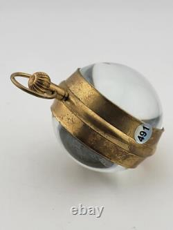 Rare One Of Kind Vintage 1960's Roskopf Swiss Made Ball 17 Jewel Clock. Working
