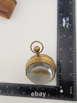 Rare One Of Kind Vintage 1960's Roskopf Swiss Made Ball 17 Jewel Clock. Working