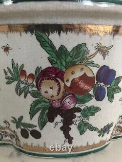 Rare One of a Kind Vintage Chinese Porcelain Adorned Foot Bath/ Fish Bowl