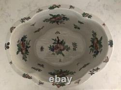 Rare One of a Kind Vintage Chinese Porcelain Adorned Foot Bath/ Fish Bowl