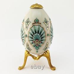 Rare One of a kind Lenox China Treasures Jeweled SHELL Egg with Stand 1996