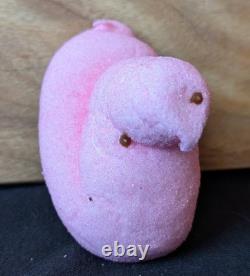 Rare Picasso Pink Marshmallow Peep Chick! One of a kind unusual Easter Candy