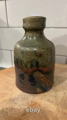 Rare Raku 13th Gen Hiromouto Sake Bottle Natural Ash Glaze One Of A Kind 1/1