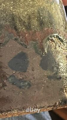 Rare Raku 13th Gen Hiromouto Sake Bottle Natural Ash Glaze One Of A Kind 1/1