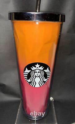 Rare Starbucks Pink & Orange 2014 One-Of-A-Kind 24 Oz Tumbler