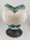 Rare Unique One Of A Kind Vintage Crackled Style Ceramic Vase W 2 Openings
