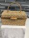 Rare Vintage Delill Gold Woven One Of A Kind Gold Clutch Bag Hand Made In Italy