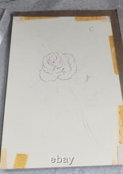 Rare Valentine's Day Card Proof Orginal One Of A Kind 1960s Greeting Company Art