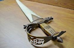 Rare Vintage Swordfish Bill Sword One Of A Kind Hand Carved Wood Handle