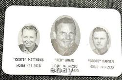 Red Adair's Business Card ONE OF A KIND Very Early Years Of Red Adair Company