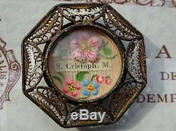 Reliquary Relic 1st Class St. Christopher & COA Document One of a kind