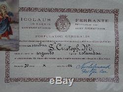 Reliquary Relic 1st Class St. Christopher & COA Document One of a kind
