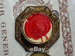 Reliquary Relic 1st Class St. Christopher & COA Document One of a kind
