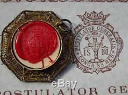 Reliquary Relic 1st Class St. Christopher & COA Document One of a kind