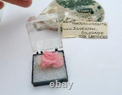 Remarkable One Of A Kind Rare Pink Rhodochrosite & Quartz Specimen Silverton Co