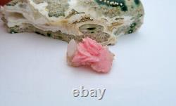 Remarkable One Of A Kind Rare Pink Rhodochrosite & Quartz Specimen Silverton Co