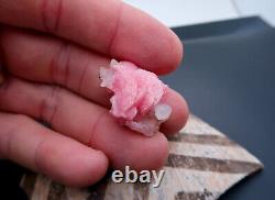 Remarkable One Of A Kind Rare Pink Rhodochrosite & Quartz Specimen Silverton Co