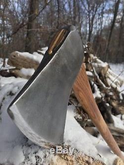 Restored Norlund Cabin Axe. Very Rare beveled Pole May Be One Of A Kind. 36