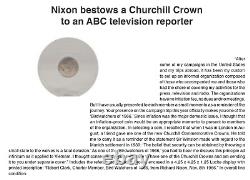 Richard Nixon Extremely RARE reporter one of a kind Churchill crown coin 1966