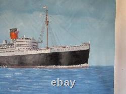 Rms Queen Maryoriginal Oil Painting 12x 24 Plein Air Style! One Of A Kind