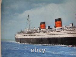 Rms Queen Maryoriginal Oil Painting 12x 24 Plein Air Style! One Of A Kind