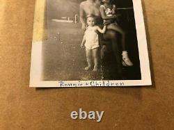 Ronald Reagan Rare One of a Kind Candid Photo Shirtless withHis Kids 40s