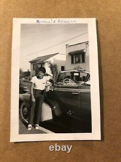 Ronald Reagan Rare One of a Kind Candid Photo With His Car Early 1940s